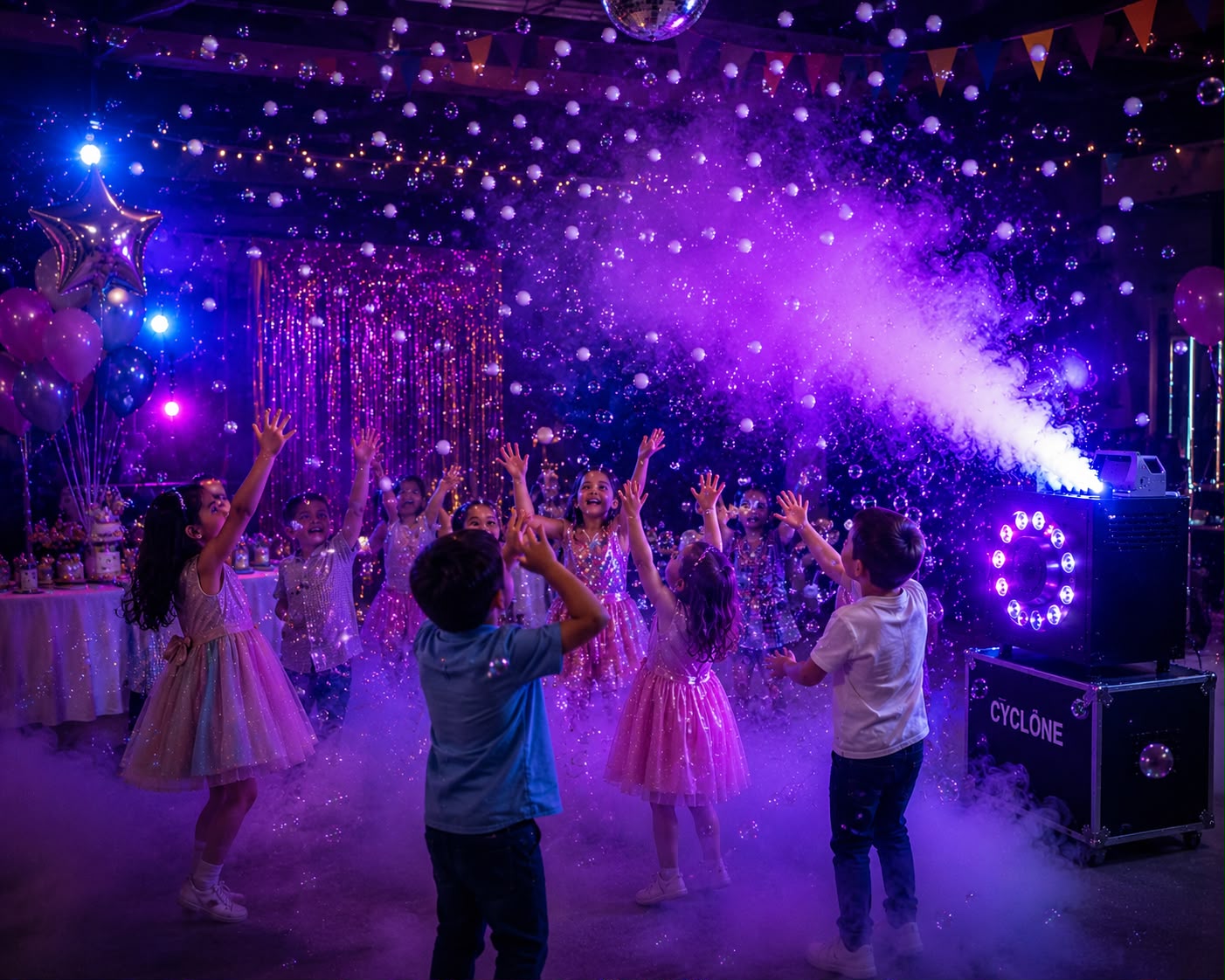 Bubble Party on a dancefloor