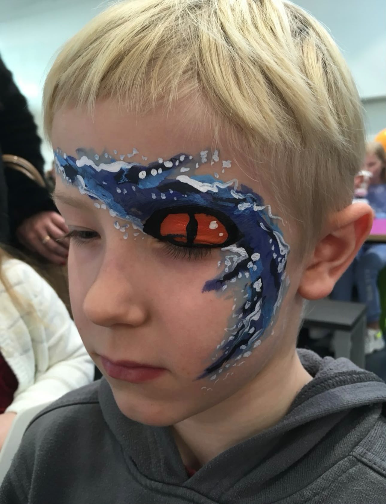 Detailed superhero face painting